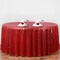 RED Sequined 120" ROUND TABLECLOTH Designer Wedding Party Catering Linens